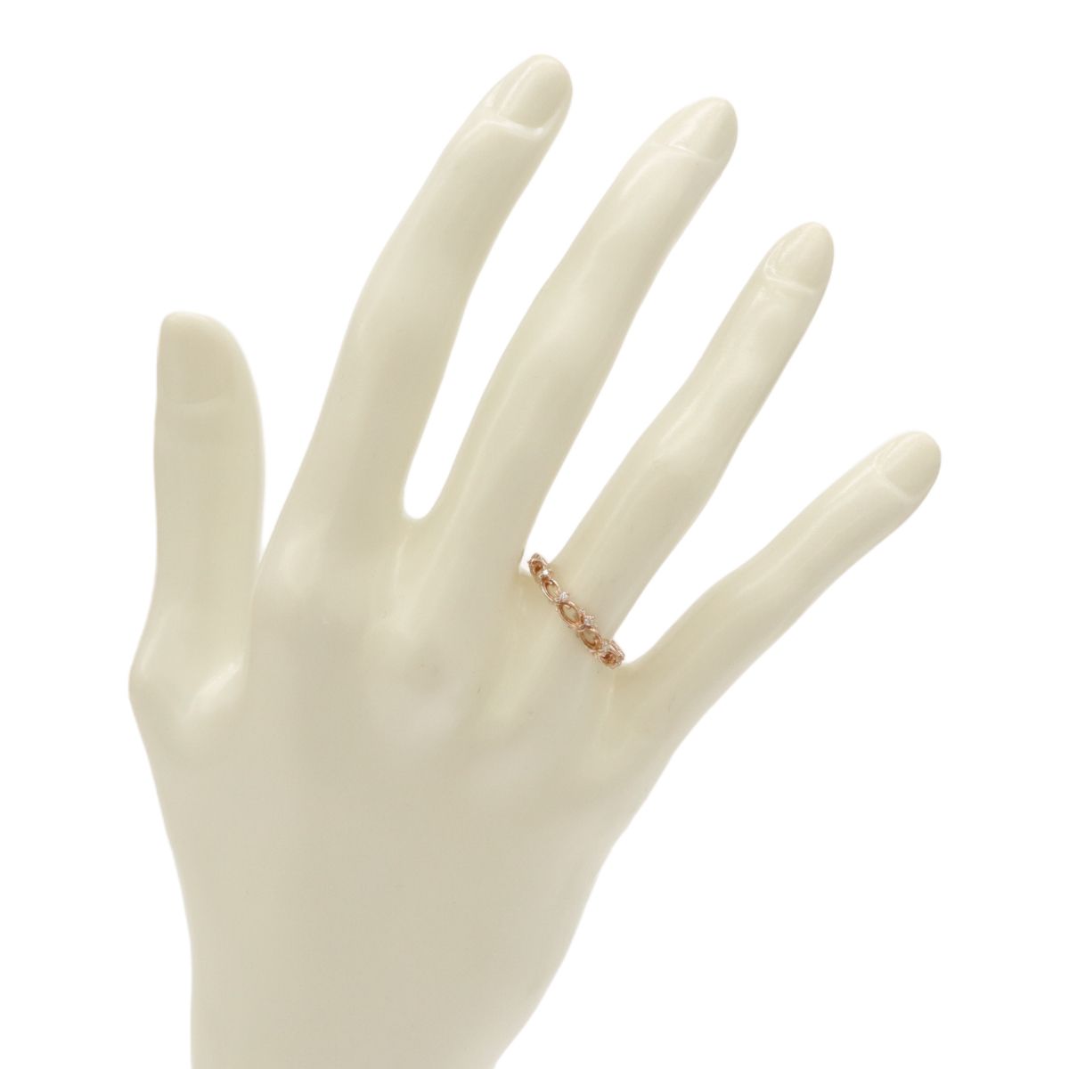 agete アガット K18PG 18金ピンクゴールド ダイヤ0.03ct リング 指輪