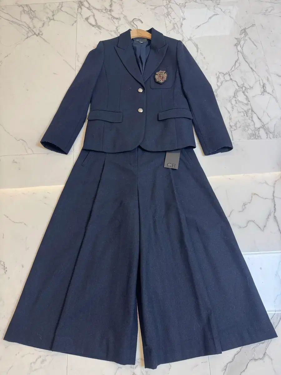 GR スーツ セットアップ ネイビー ジャケット ワイドパンツ 66