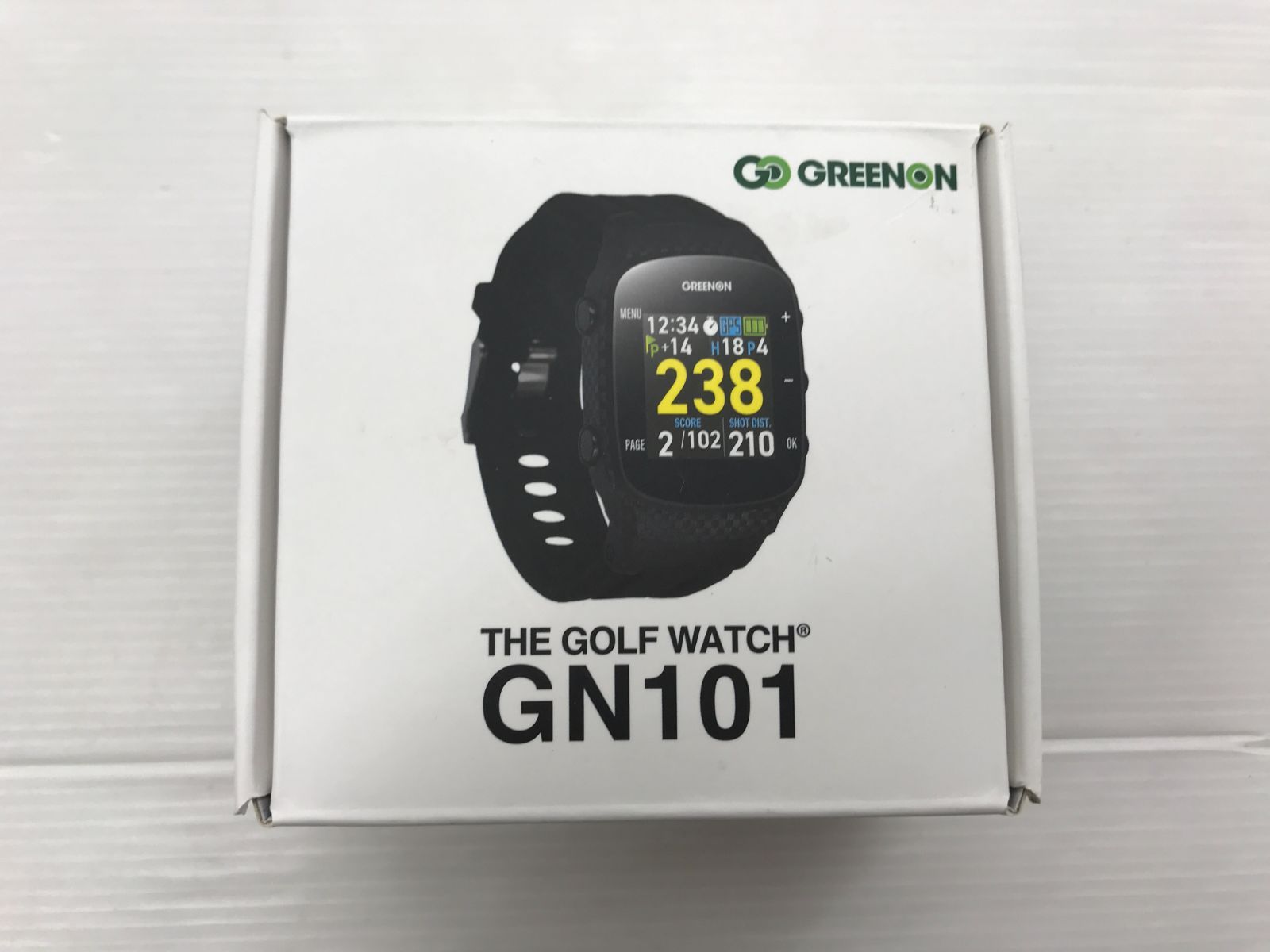 中古】グリーンオン THE GOLF WATCH GN101 ブラック 腕時計型GPSナビ