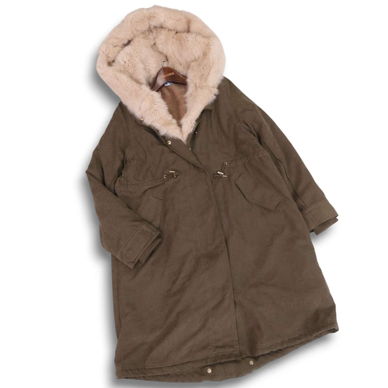 バーバリーブルーレーベル レディース モッズコート ラビットファー ボアライナー バーバリーブルーレーベル レディース モッズコート ラビットファー