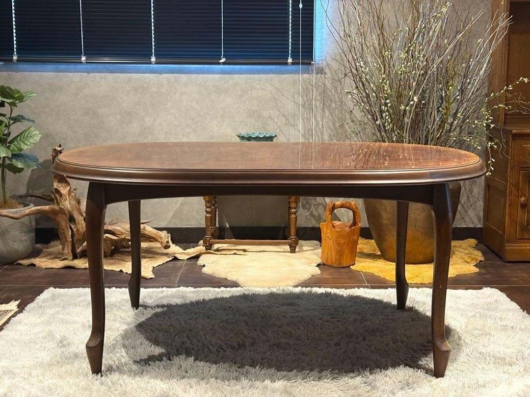 猫足アンティークテーブル MARUNI maruni マルニ ダイニングテーブル 猫脚 アンティーク ビンテージ IZ