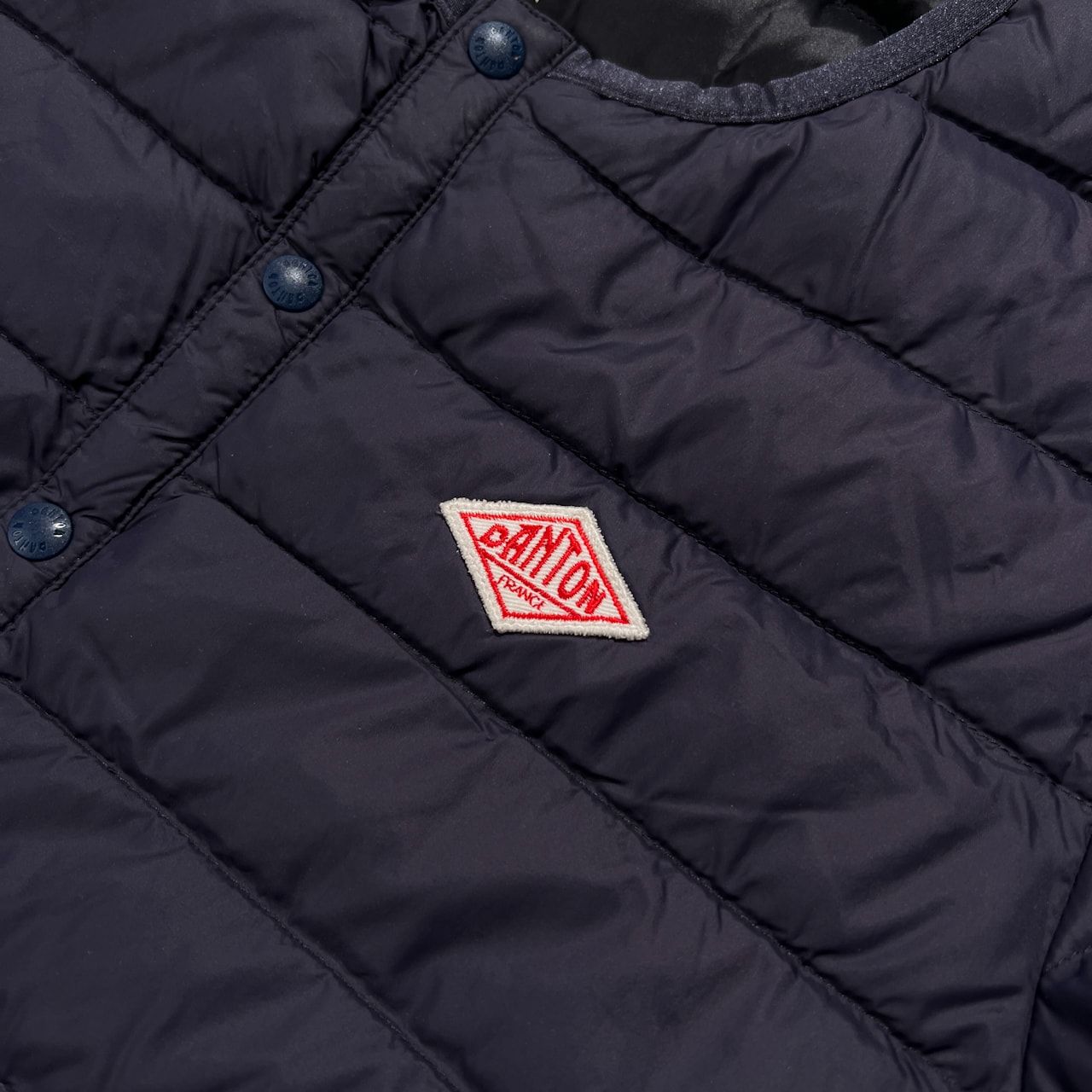 DANTON ダントン ノーカラー ライトダウンジャケット サイズ 34