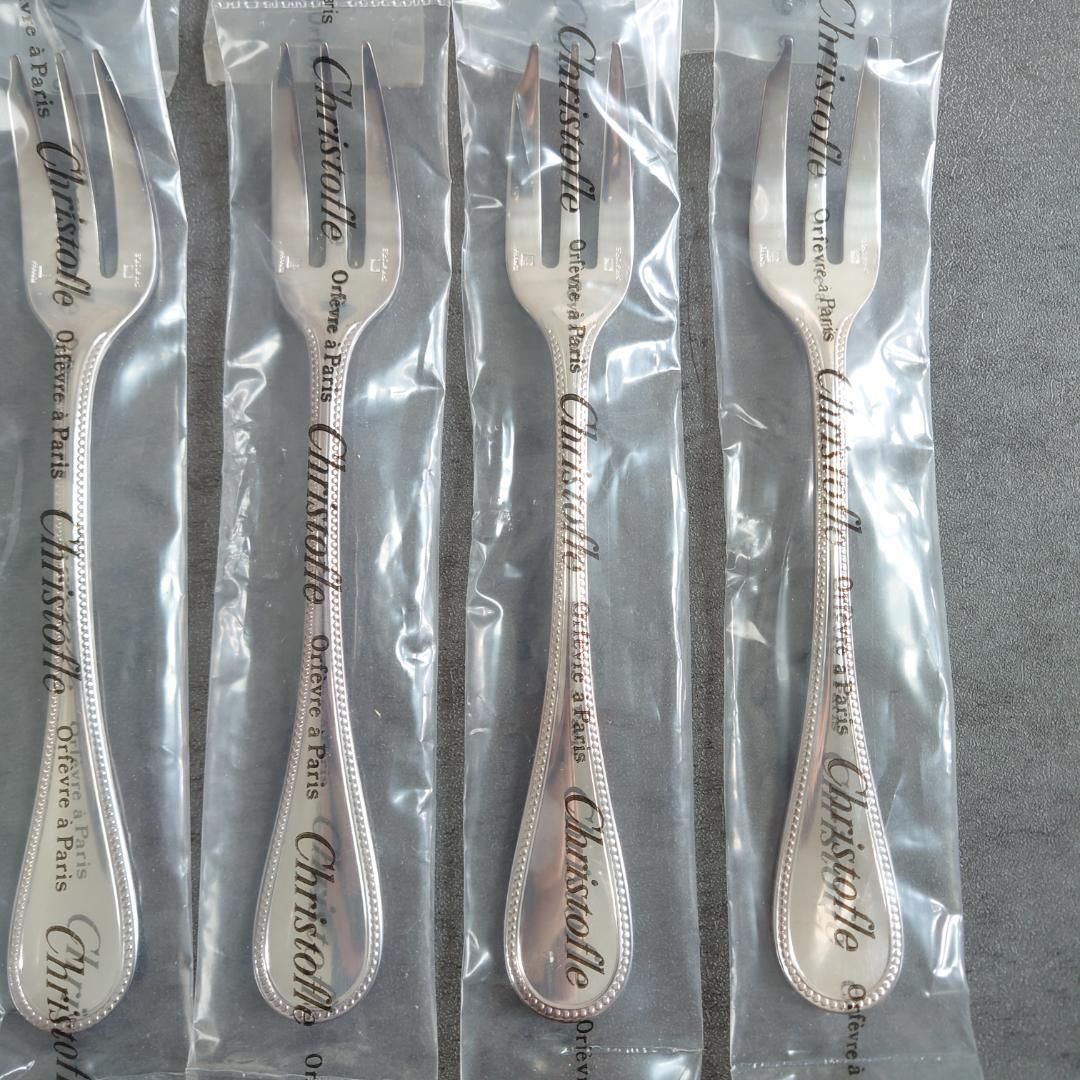 クリストフル パール ケーキフォーク コーヒースプーン 未開封 12点 箱
