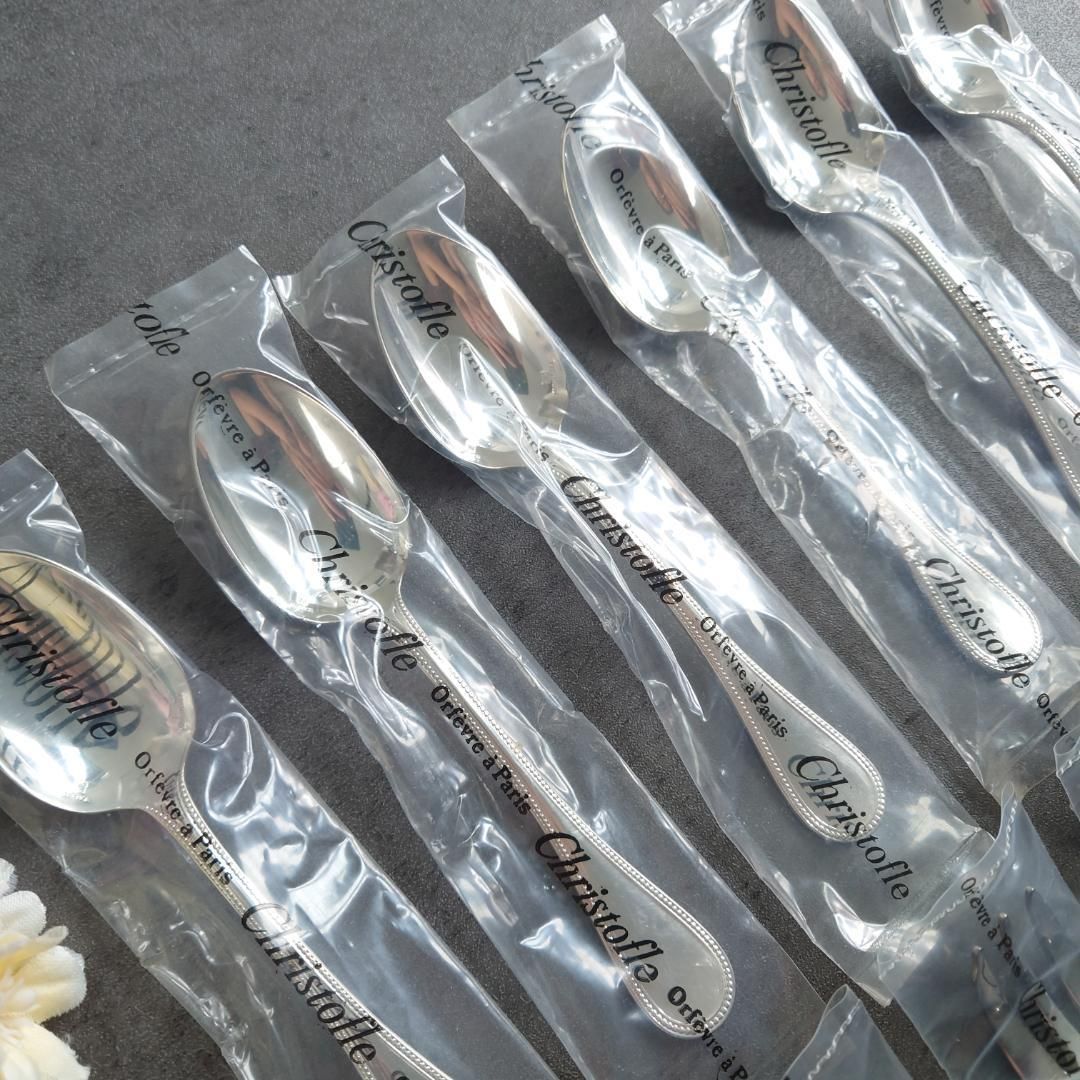クリストフル パール ケーキフォーク コーヒースプーン 未開封 12点 箱