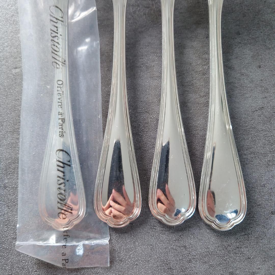 希少 美品 クリストフル スパトゥール デザートフォーク 未開封含む 4