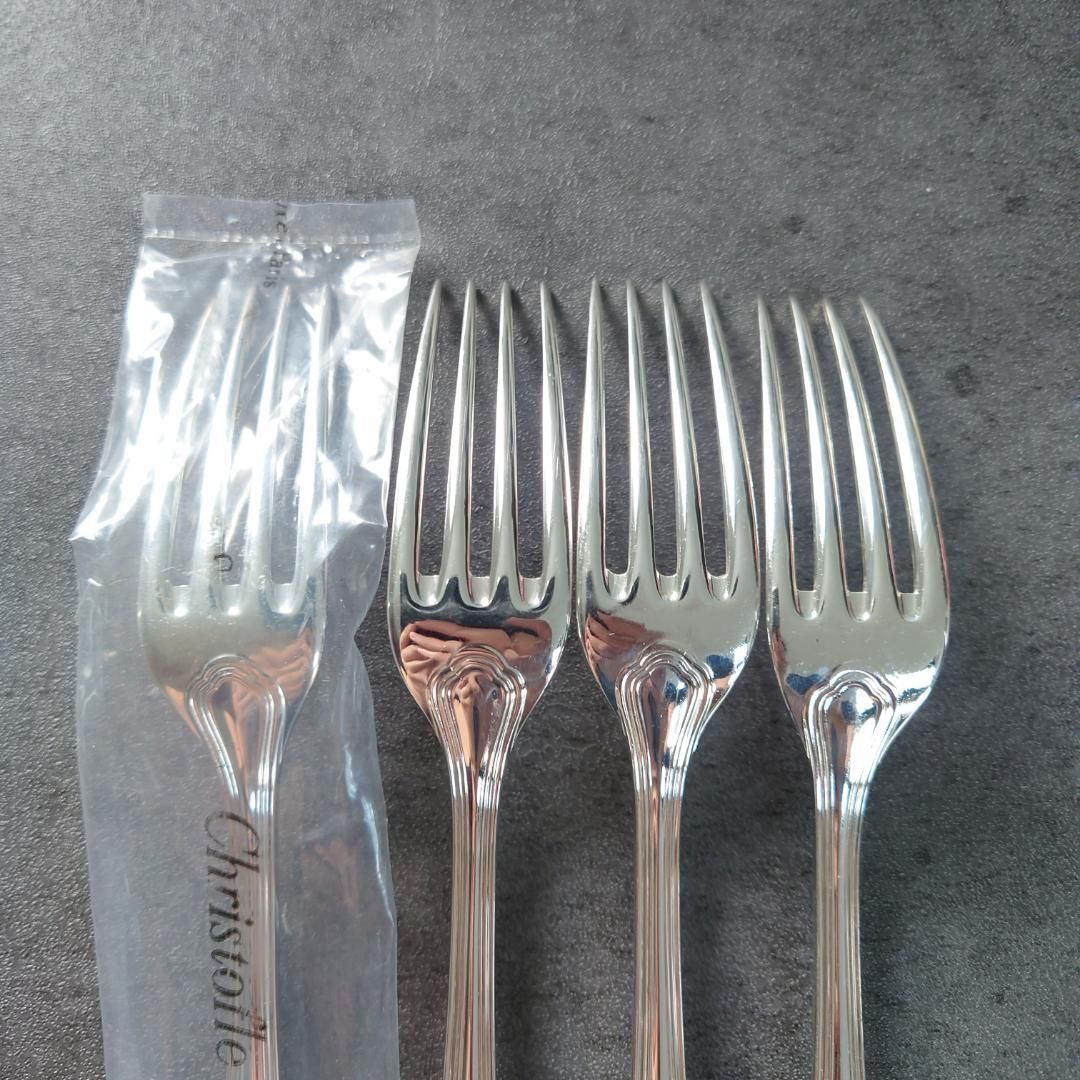 希少 美品 クリストフル スパトゥール デザートフォーク 未開封含む 4