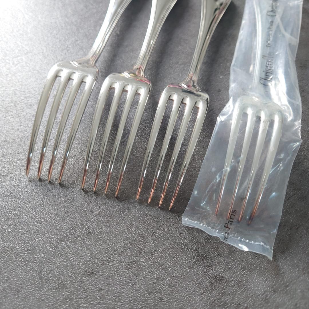 希少 美品 クリストフル スパトゥール デザートフォーク 未開封含む 4