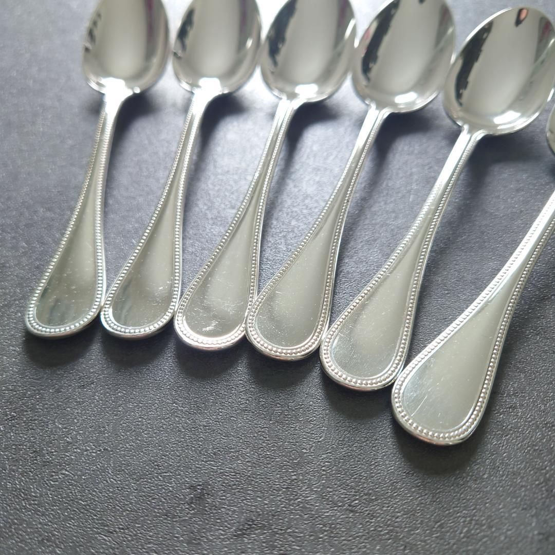 美品 クリストフル パール ケーキフォーク コーヒースプーン 12点 箱