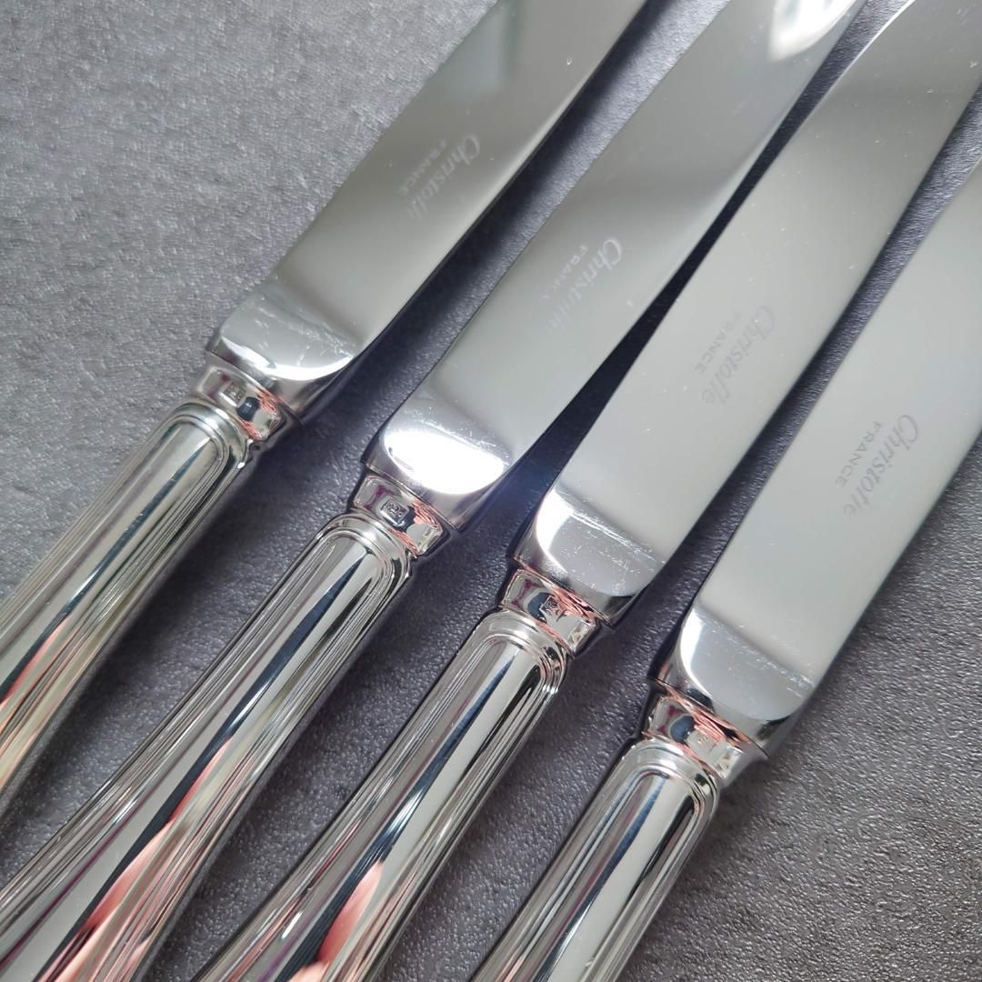 希少 美品 クリストフル スパトゥール デザートナイフ 4点 - メルカリ