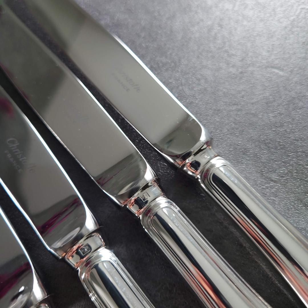  クリストフル スパトゥール デザートナイフ 4点 テーブルナイフ カトラリー(スプーン等)