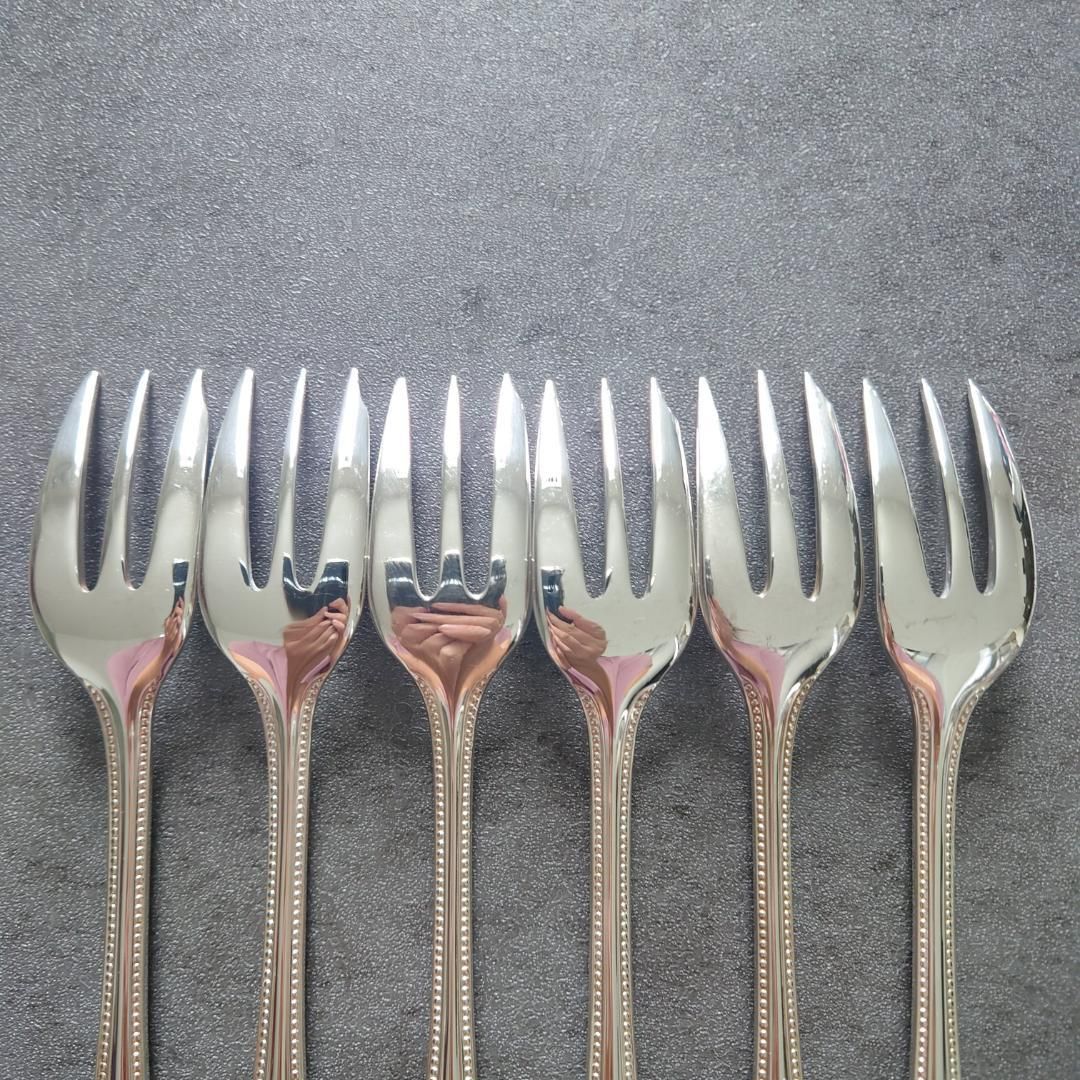 美品 クリストフル パール ケーキフォーク コーヒースプーン 12点 箱