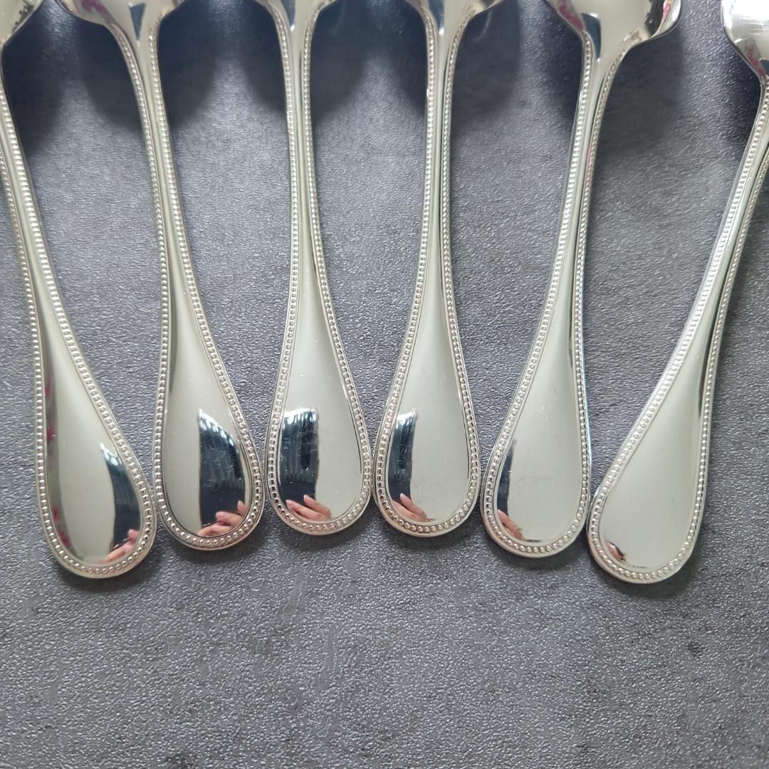 美品 クリストフル パール ケーキフォーク コーヒースプーン 12点 箱