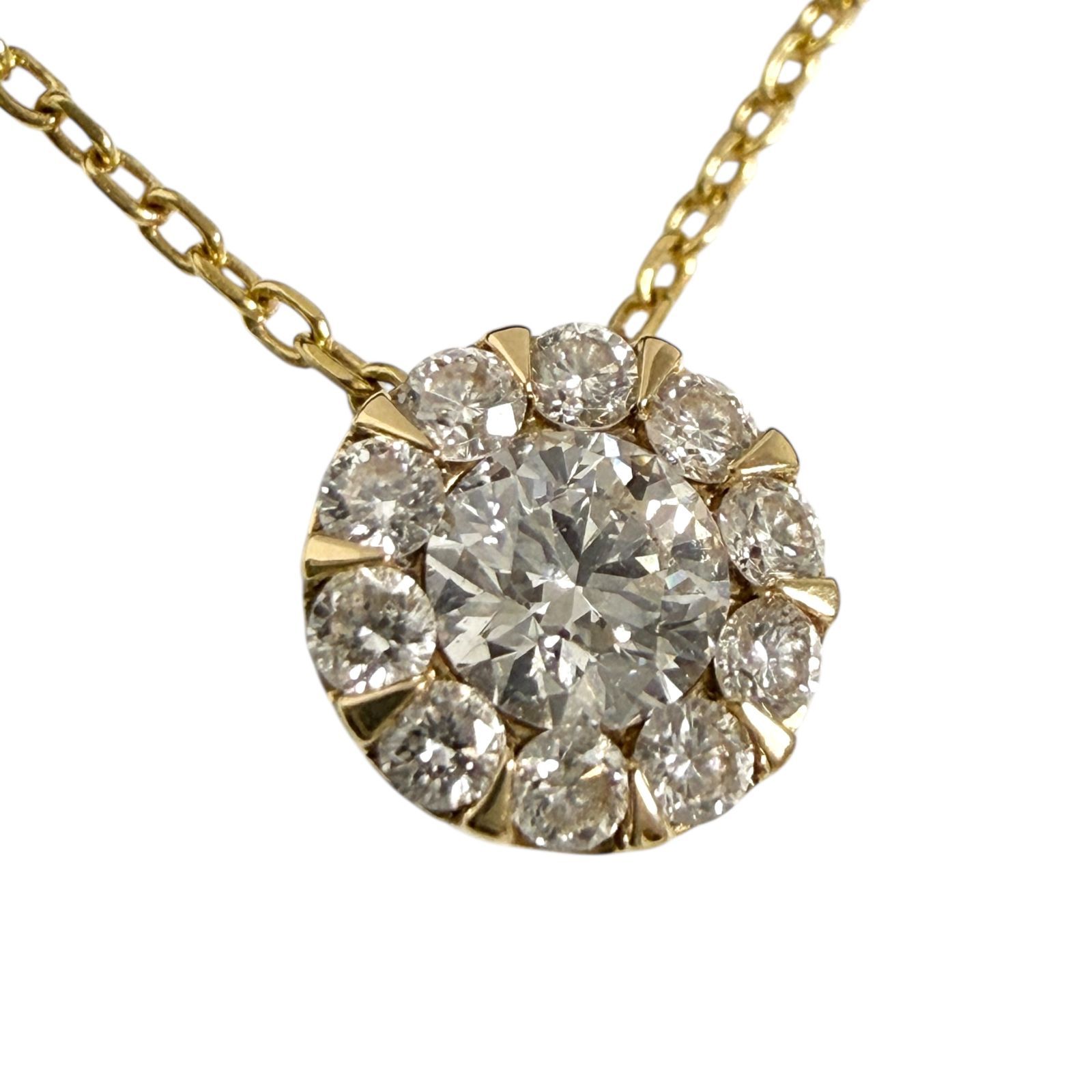 ヴァンドーム青山 ダイヤモンド ガーランド ネックレス K18 0.242ct 