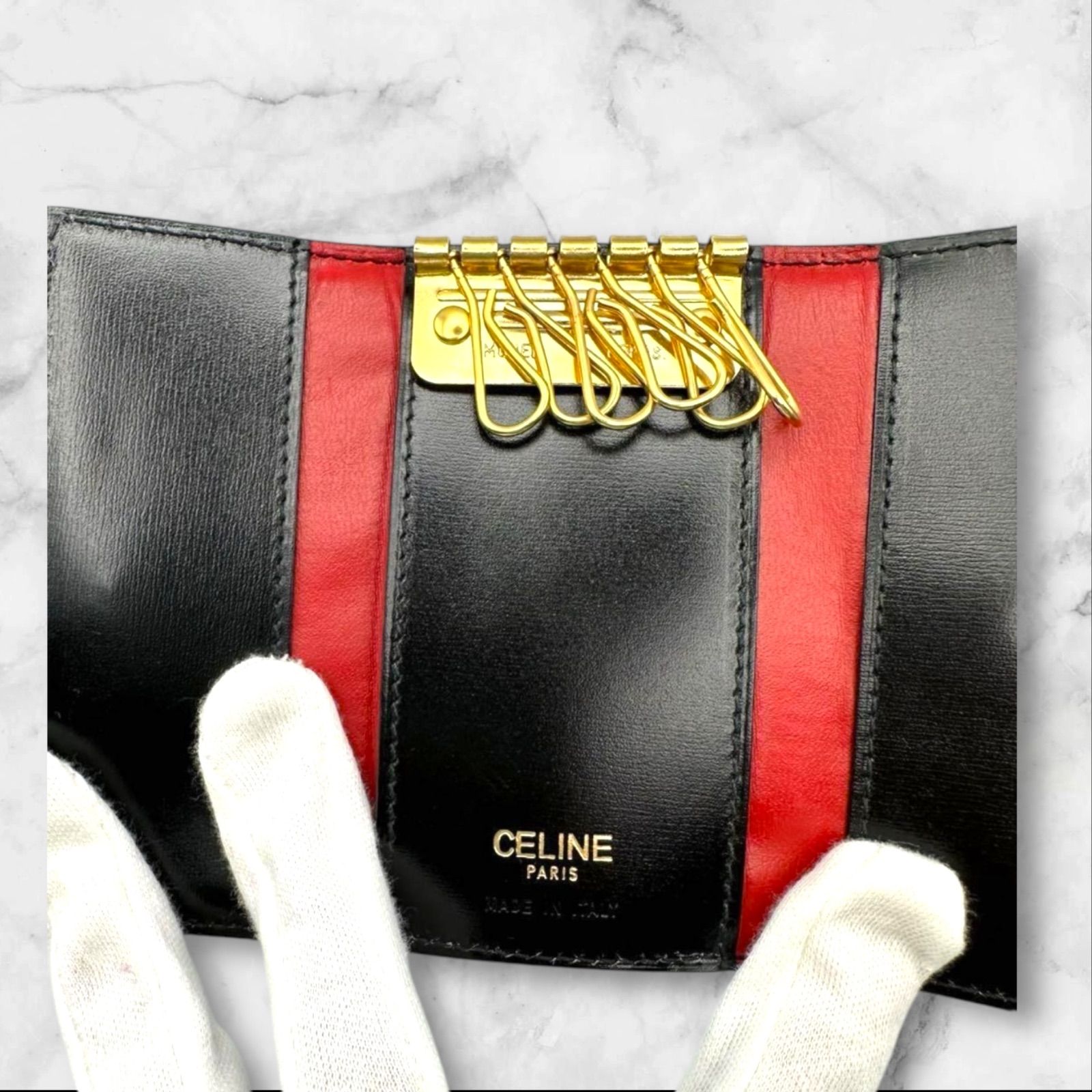 CELINE セリーヌ キーケース 鍵入れ 鍵 かぎ キー キーリング ブラック