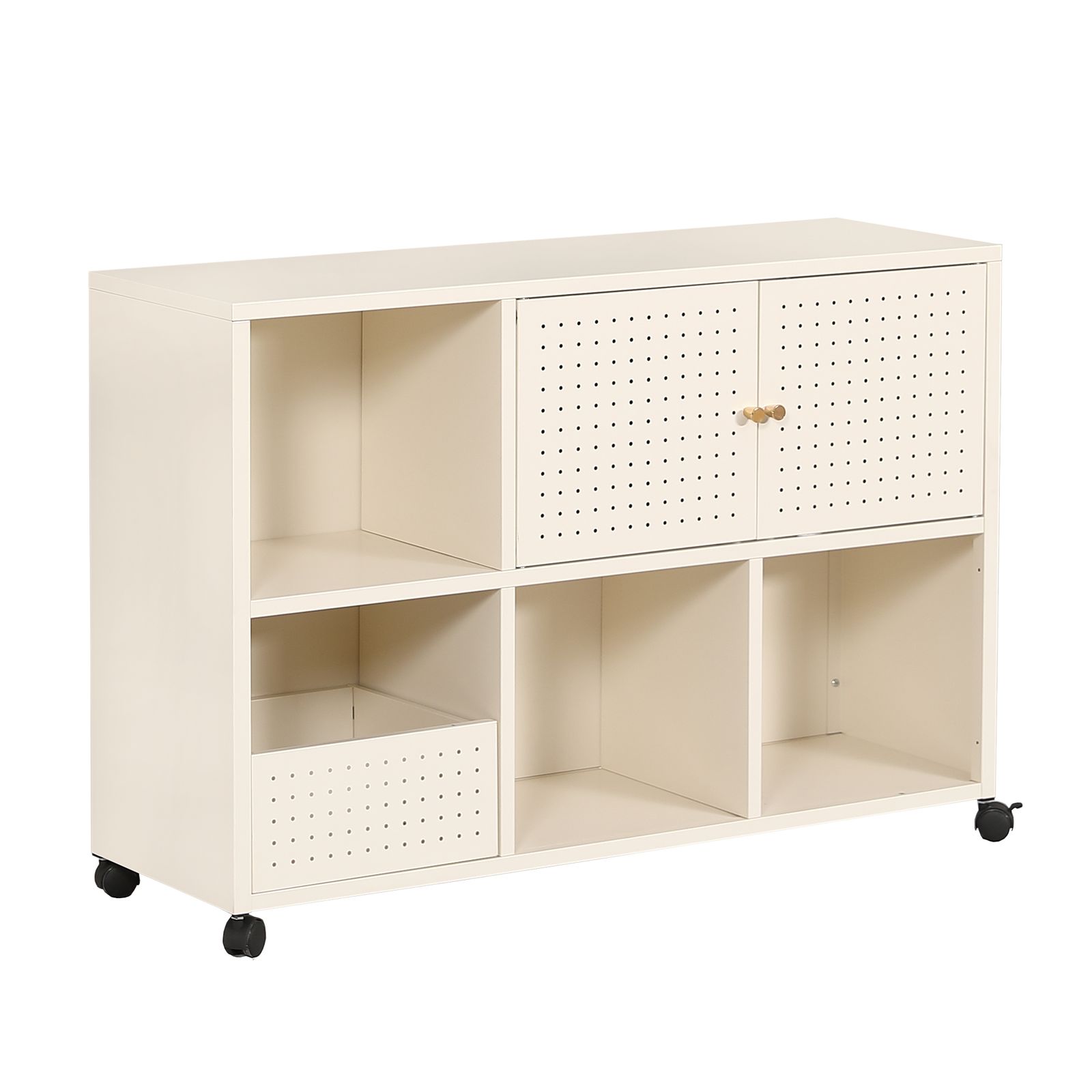 数量限定セール」 キャビネット スチール サイドボード キャスター付き