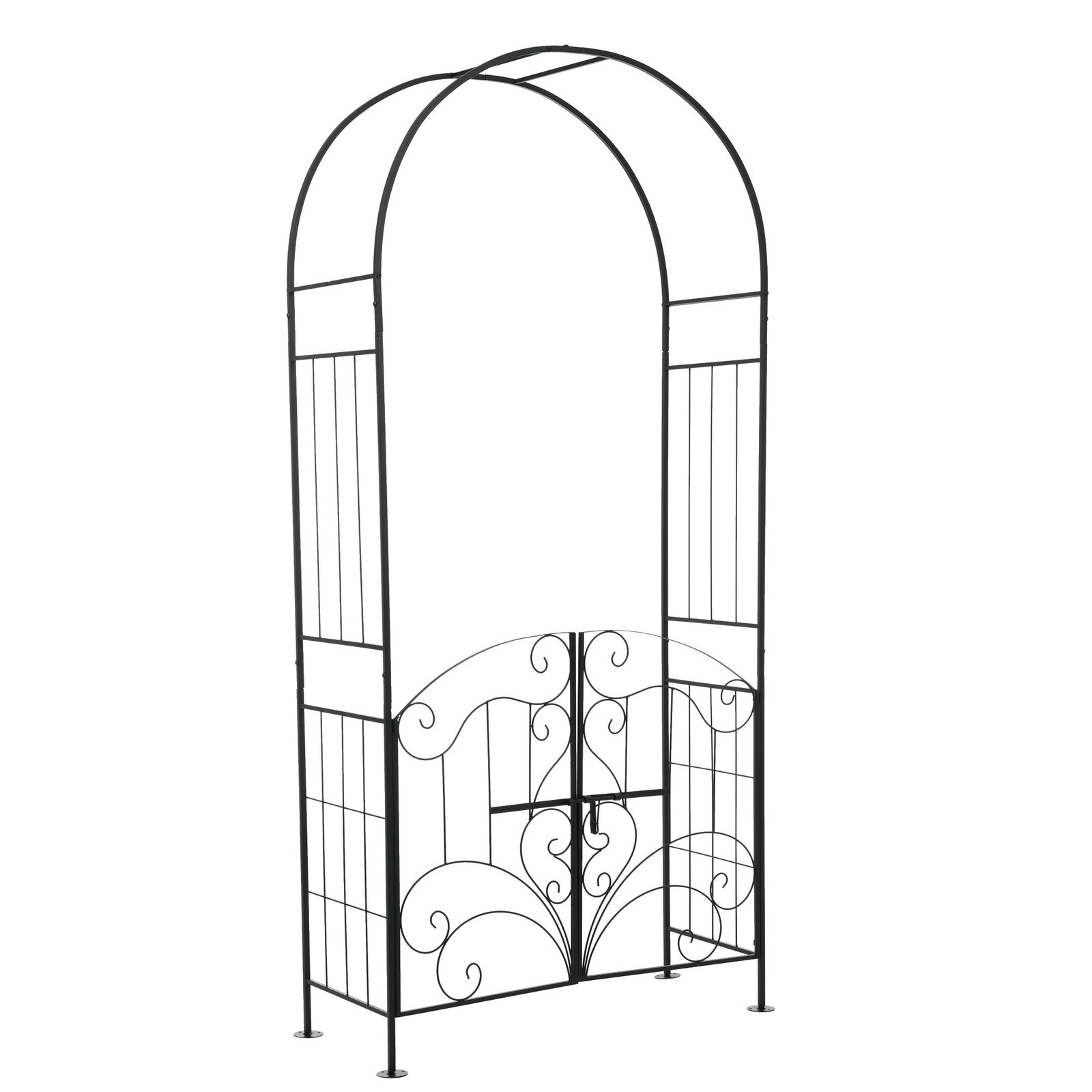 数量限定セール」 ガーデンアーチ ローズアーチ 扉付き ゲットセット