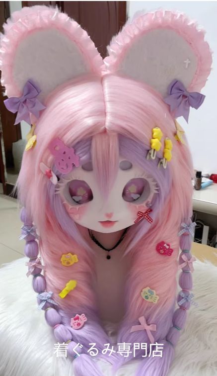 kig ファースーツ マスク 着ぐるみセット グリーン ケモノ 全頭ヘッド ぬいぐるみ コスプレ コスチューム No 19