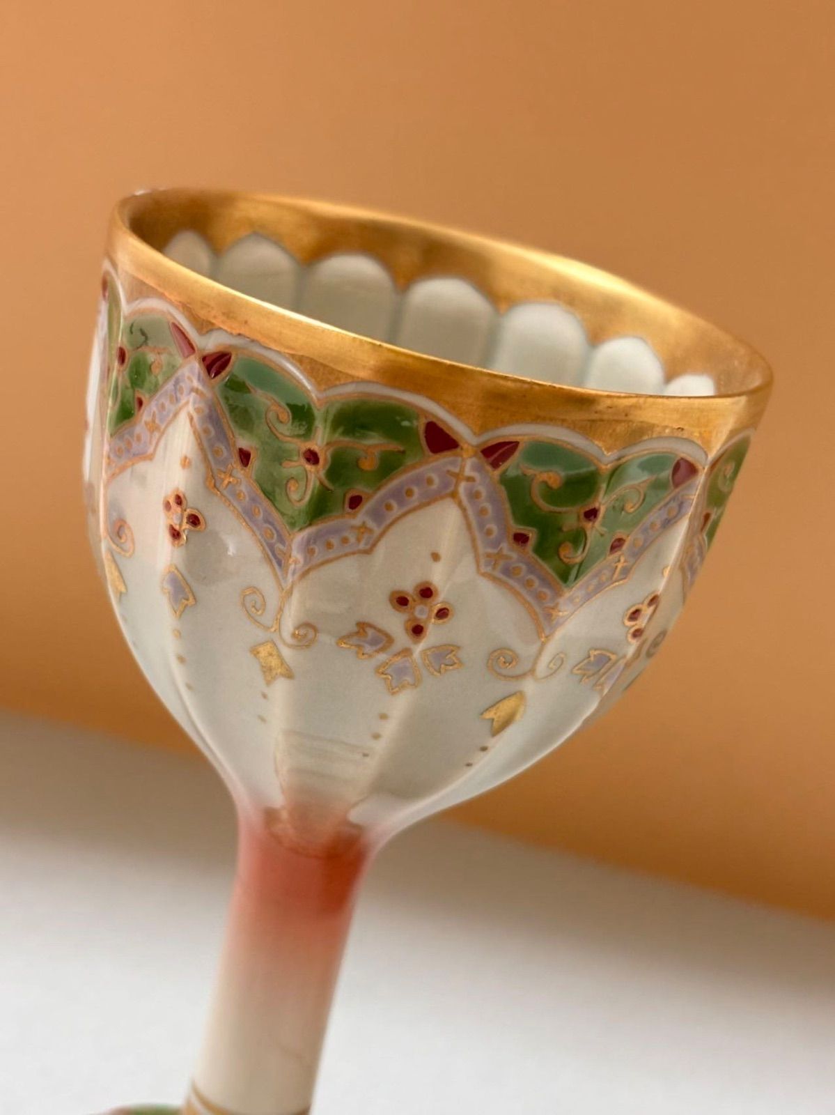 林九郎窯 古伊万里風 金彩 ゴブレット 高さ12 cm