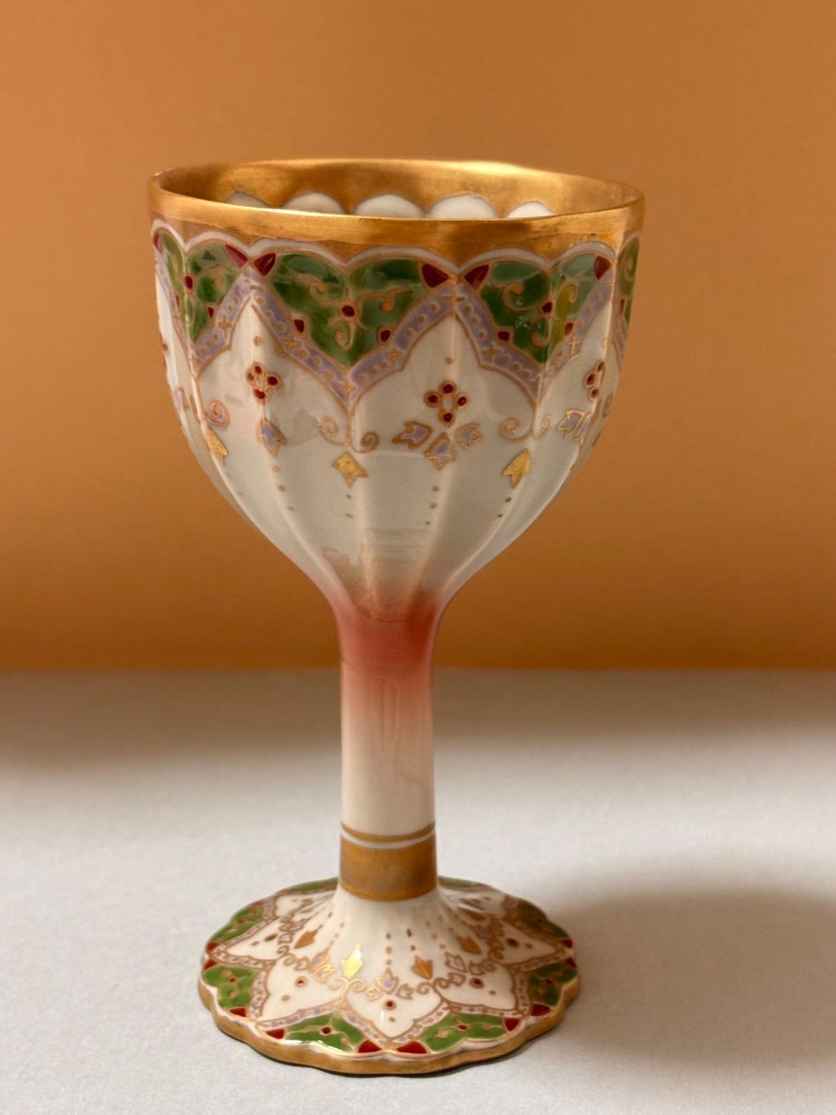  林九郎窯 古伊万里風 金彩 ゴブレット 高さ12 cm グラス カップ 酒器 食器 キッチン用品