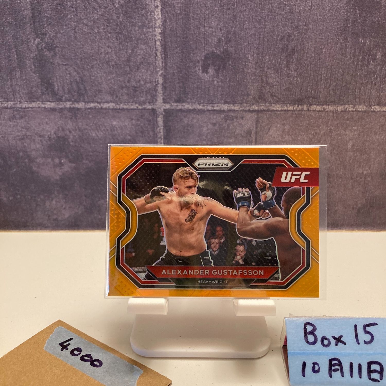 2021 Panini Alexander Gustafsson 53/99 UFC Orange Prizm