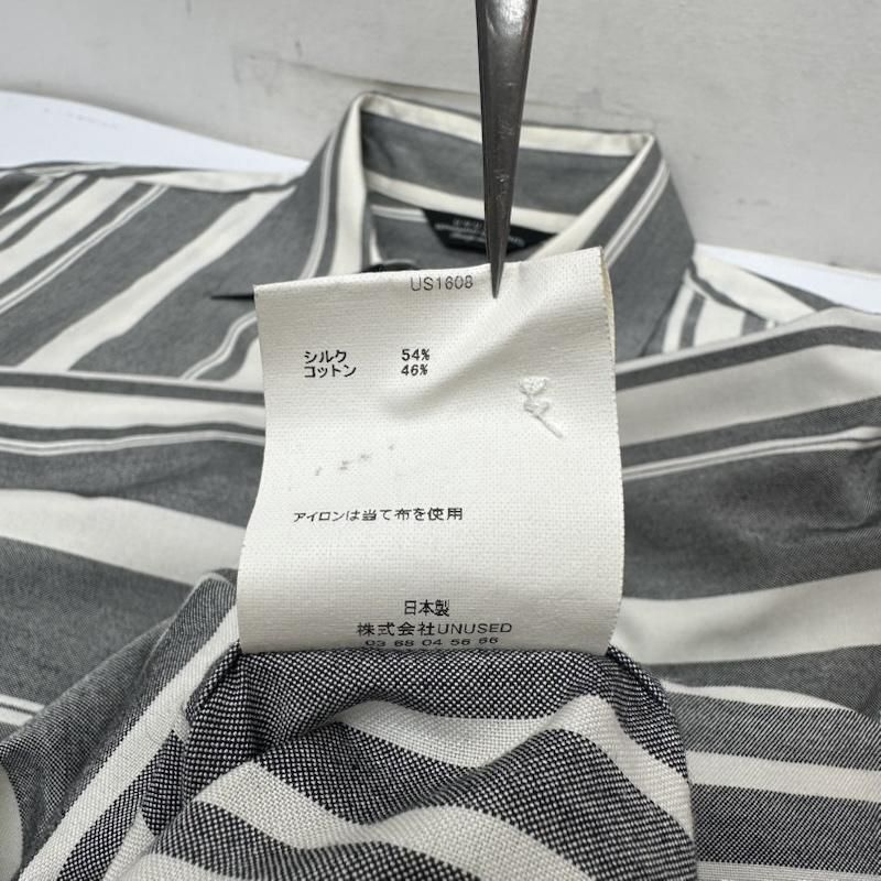 アンユーズド SILK COTTON SH シルク 混 ストライプ シャツ US1608