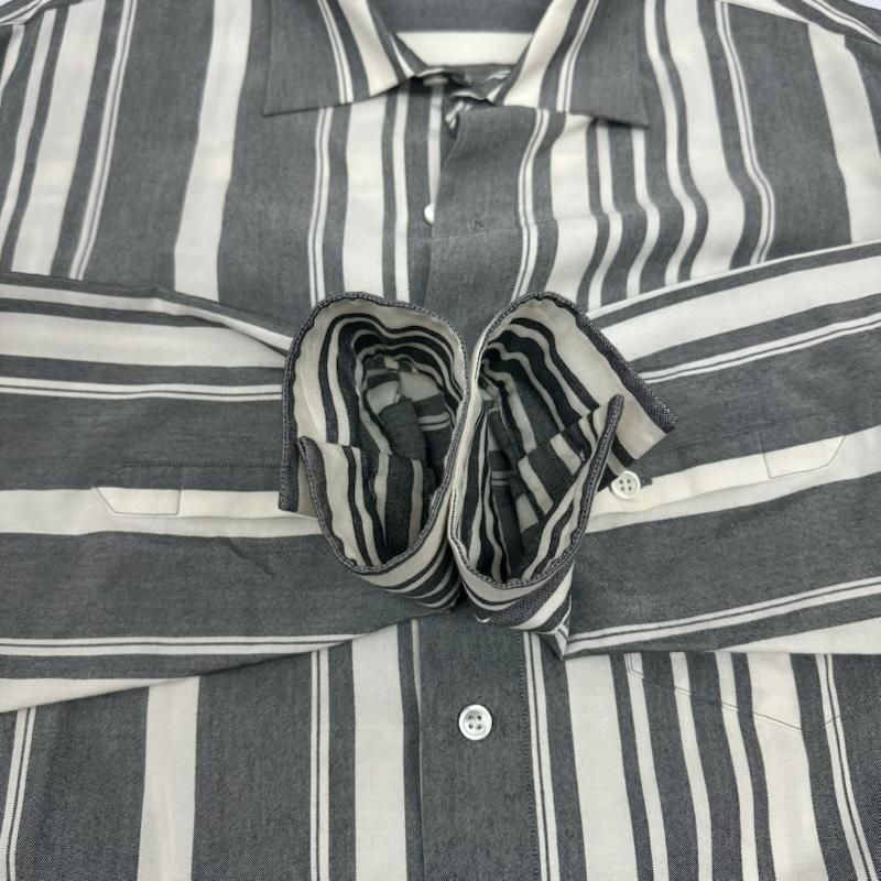 アンユーズド SILK COTTON SH シルク 混 ストライプ シャツ US1608