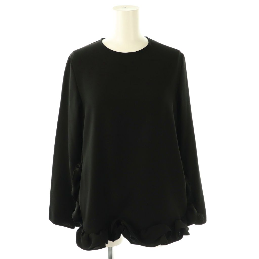 超美品ヨーコチャンYOKO CHAN ロングスリーブ ブラウス ヨーコチャン YOKO CHAN ロングスリーブフロントフリルブラウス 36