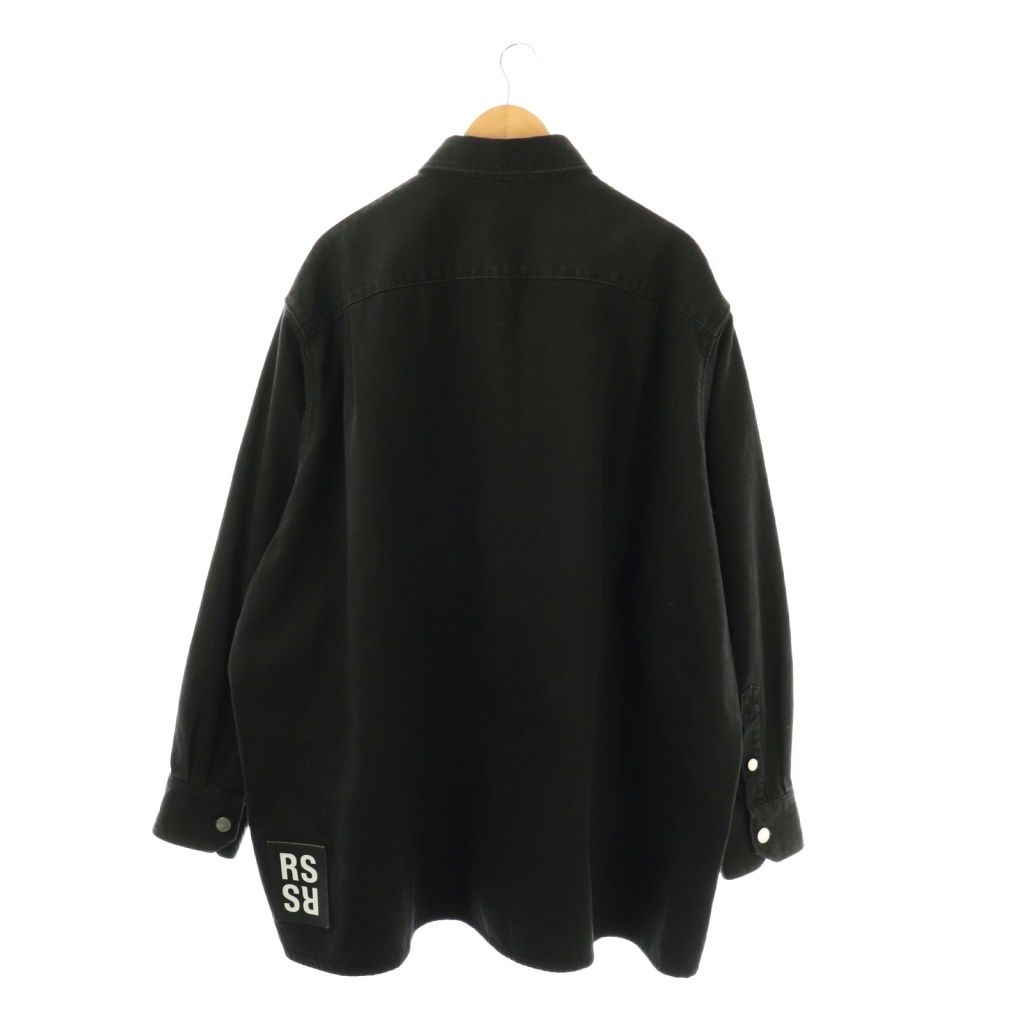 ラフシモンズ RAF SIMONS 18SS デニムイージーフィットシャツ 長袖 前