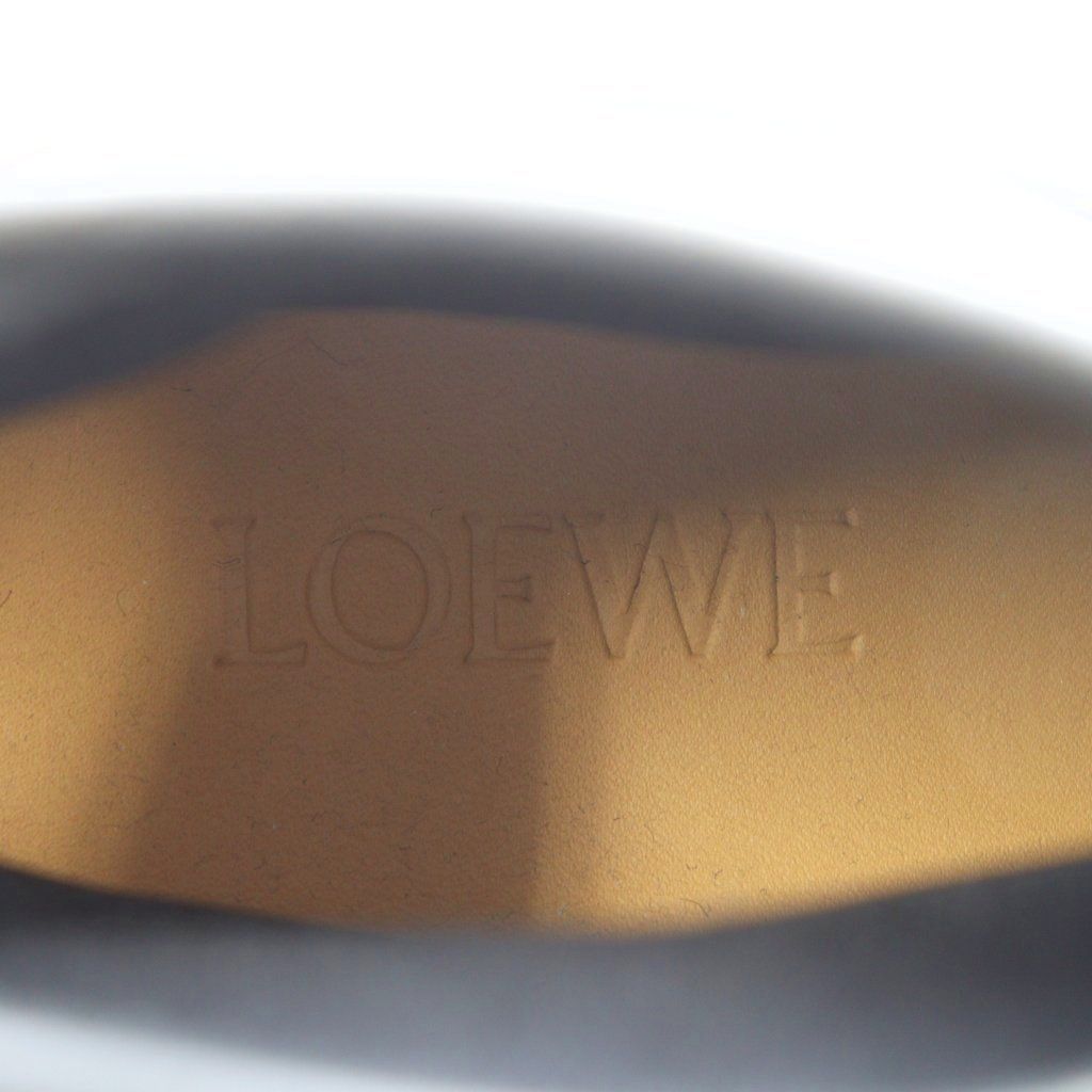 ロエベ LOEWE コンバットブーツ ハイカット スニーカー レザー 本革 37