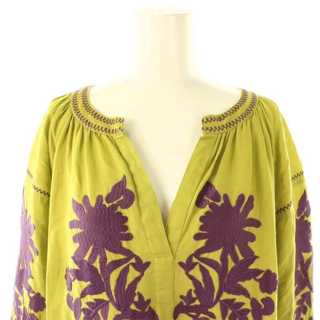 サラマリカ Sara Mallika CTN LINEN BIG FLOWER EMB DRESS ワンピース