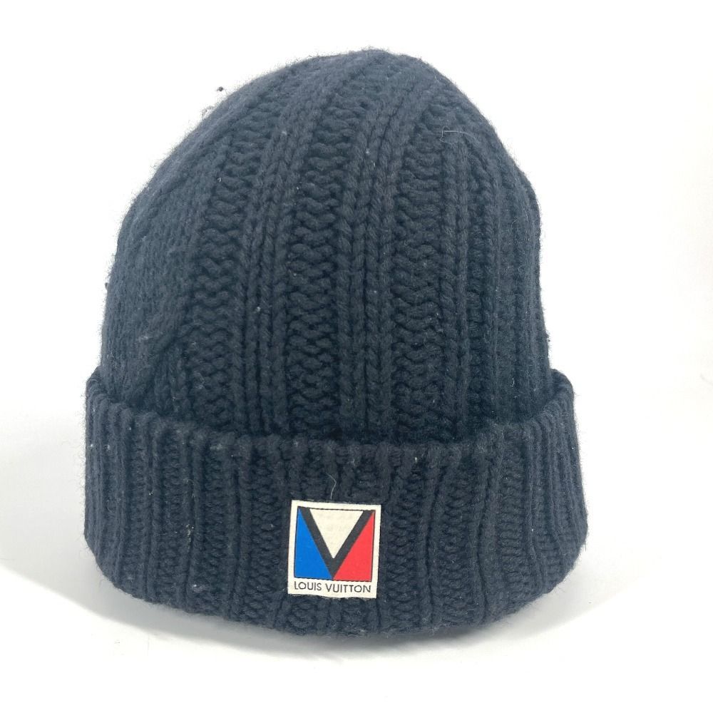 LOUIS VUITTON ストア ルイヴィトン ニット帽 LVロゴ M75377 ウール