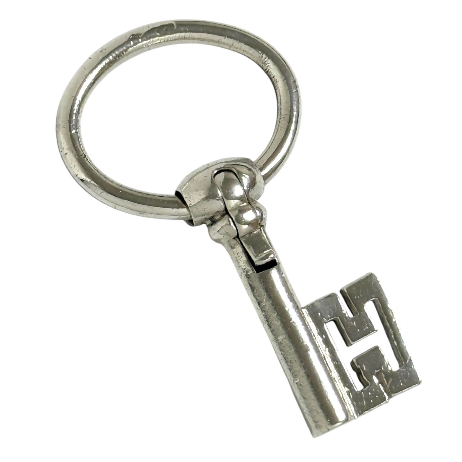 エルメス メンズ キーリング キーホルダー シルバー製 ヴィンテージ