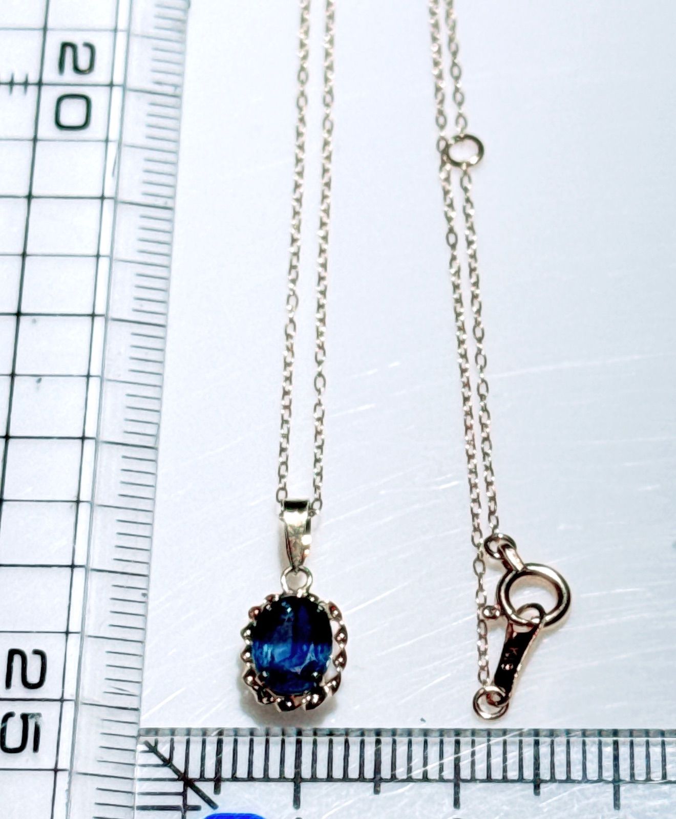 k18サファイアペンダントネックレスNO25-2443 - メルカリ