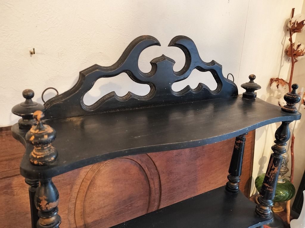 フランス アンティーク 装飾付き ディスプレイ ナポレオン3世 黒い