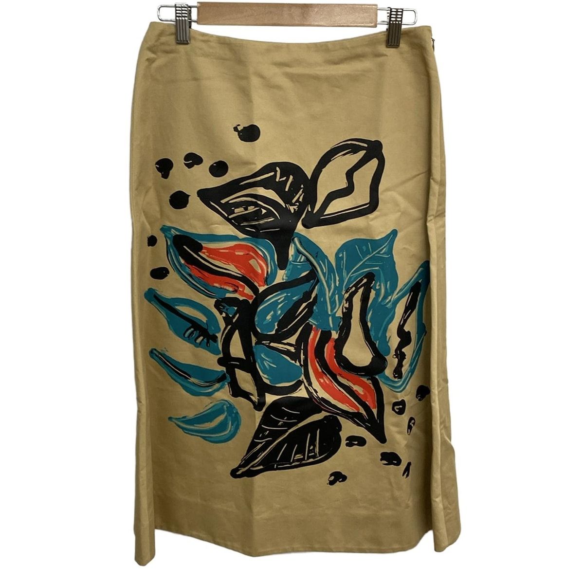 MARNI マルニ ロングスカート サイズ40 M レディース ベージュ 黒 マルチ