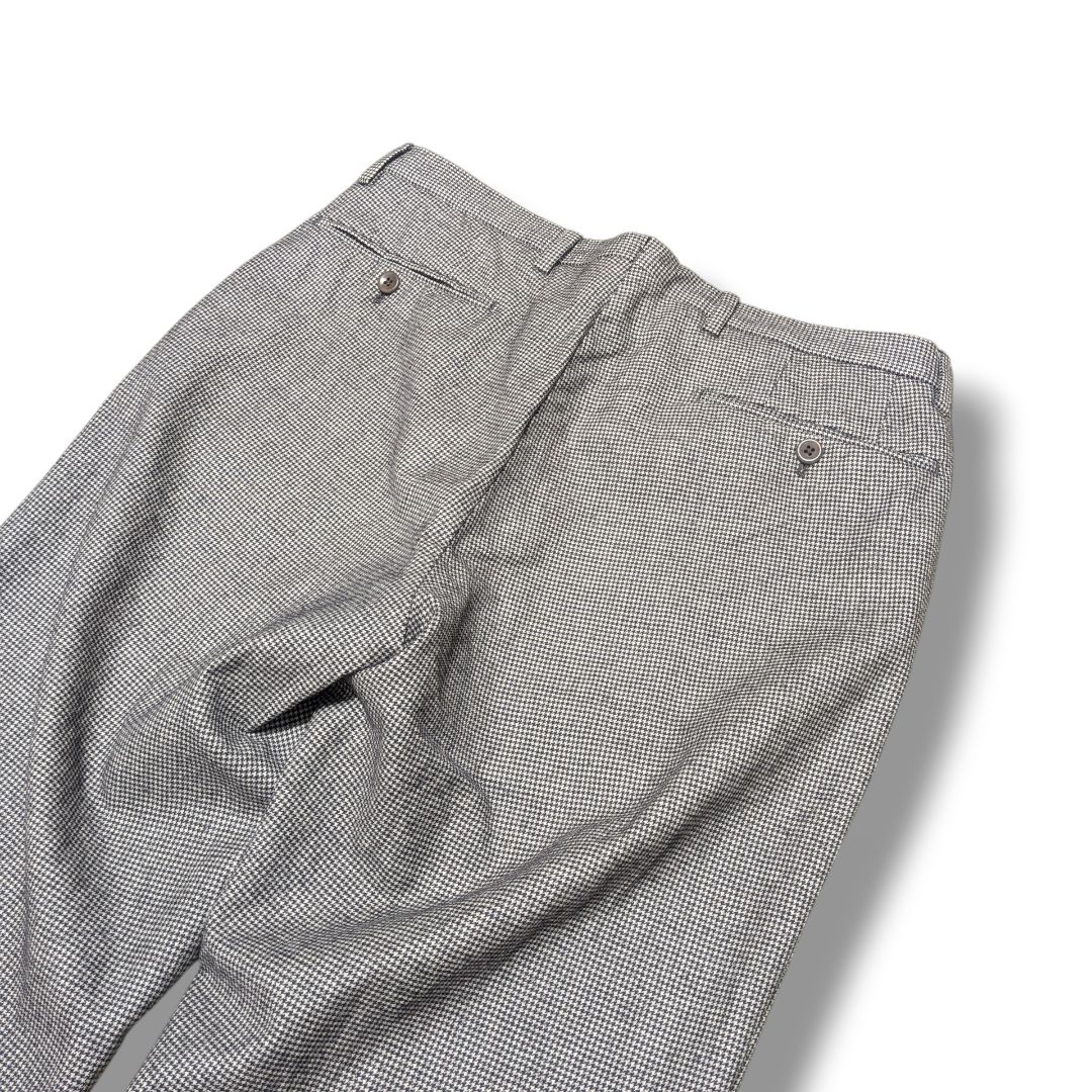 インコテックス ウール ライトグレー スラックス 裾ダブル 秋冬物