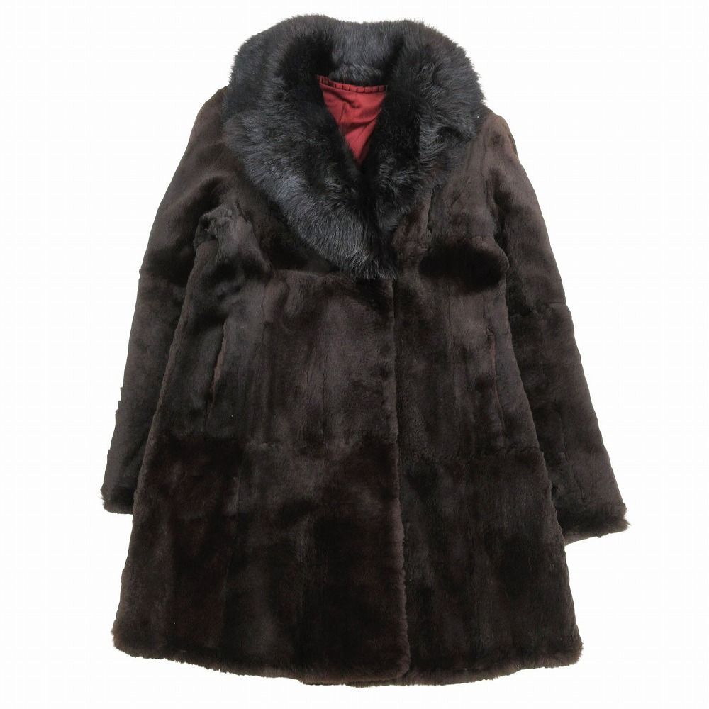 SILVER BLU IEMURA FUR 毛皮 コート ファー ジャケット ハーフ丈