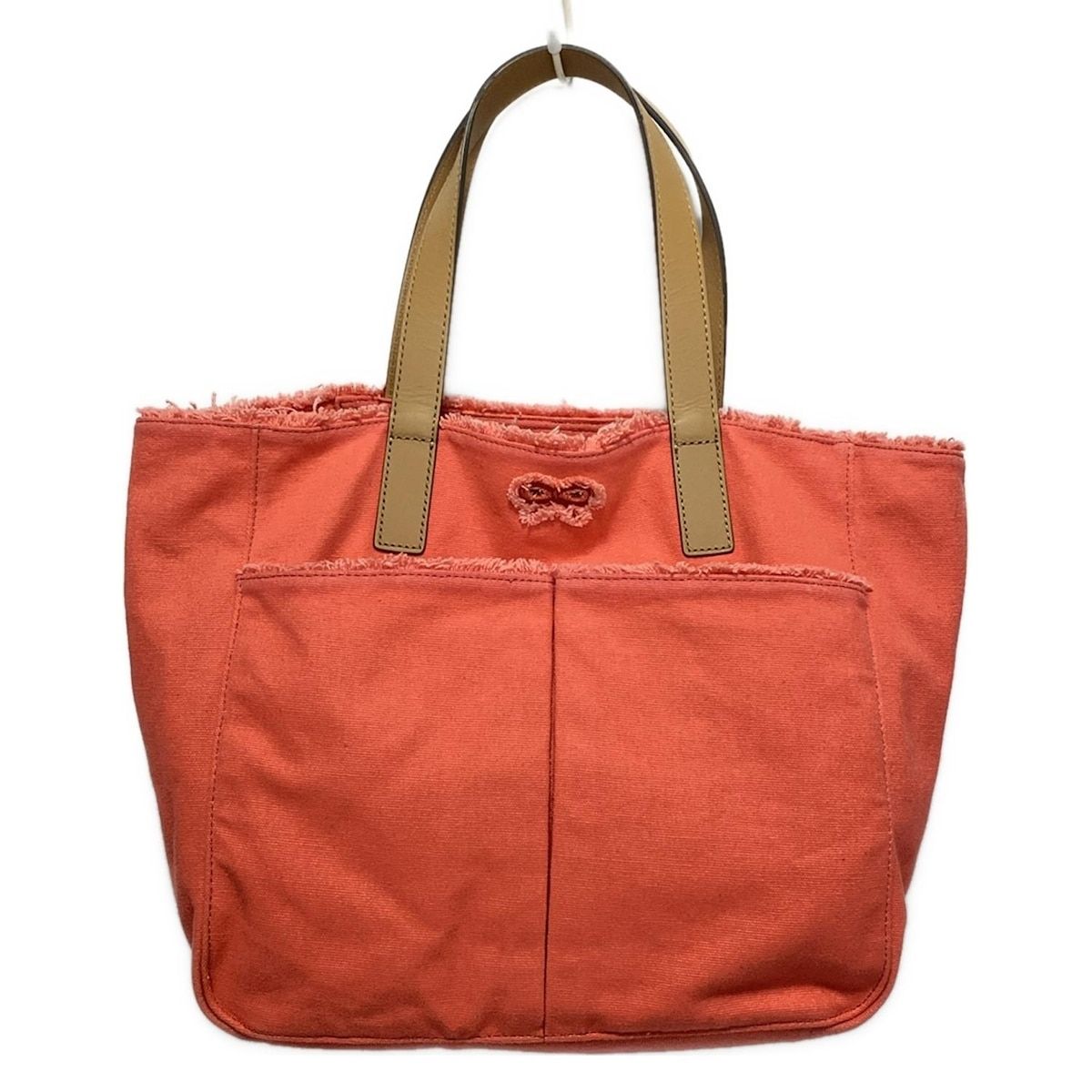 Anya Hindmarch(アニヤハインドマーチ) トートバッグ - オレンジ×ブラウン レザー