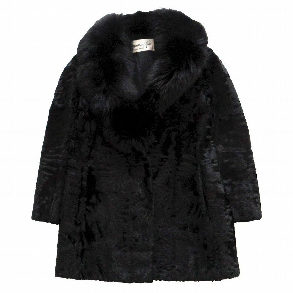 Fur Nakamura ファーナカムラ フォックス ファー コート 毛皮 nakamura FUR ナカムラファー ベビーラムファー フォックスファー襟 本