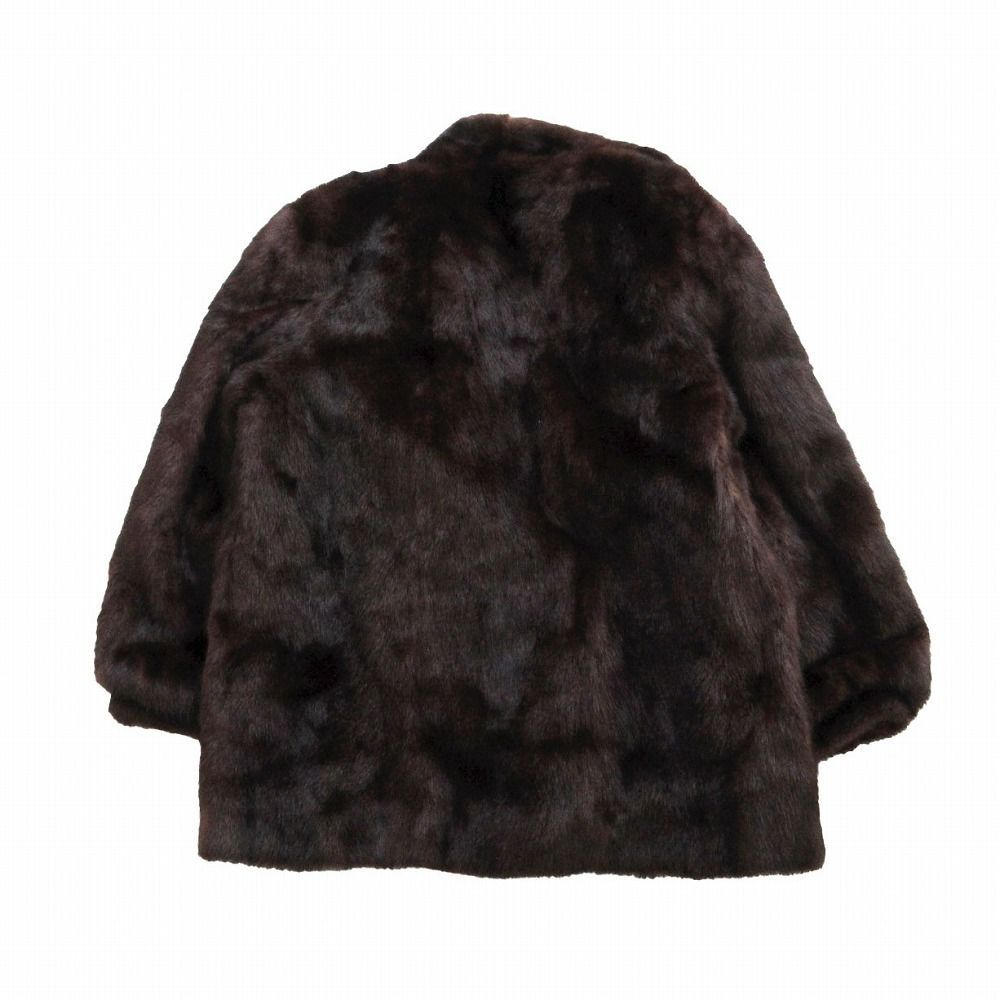 ミンクファー 本毛皮 リアルファー コート ハーフ丈 ショールカラー