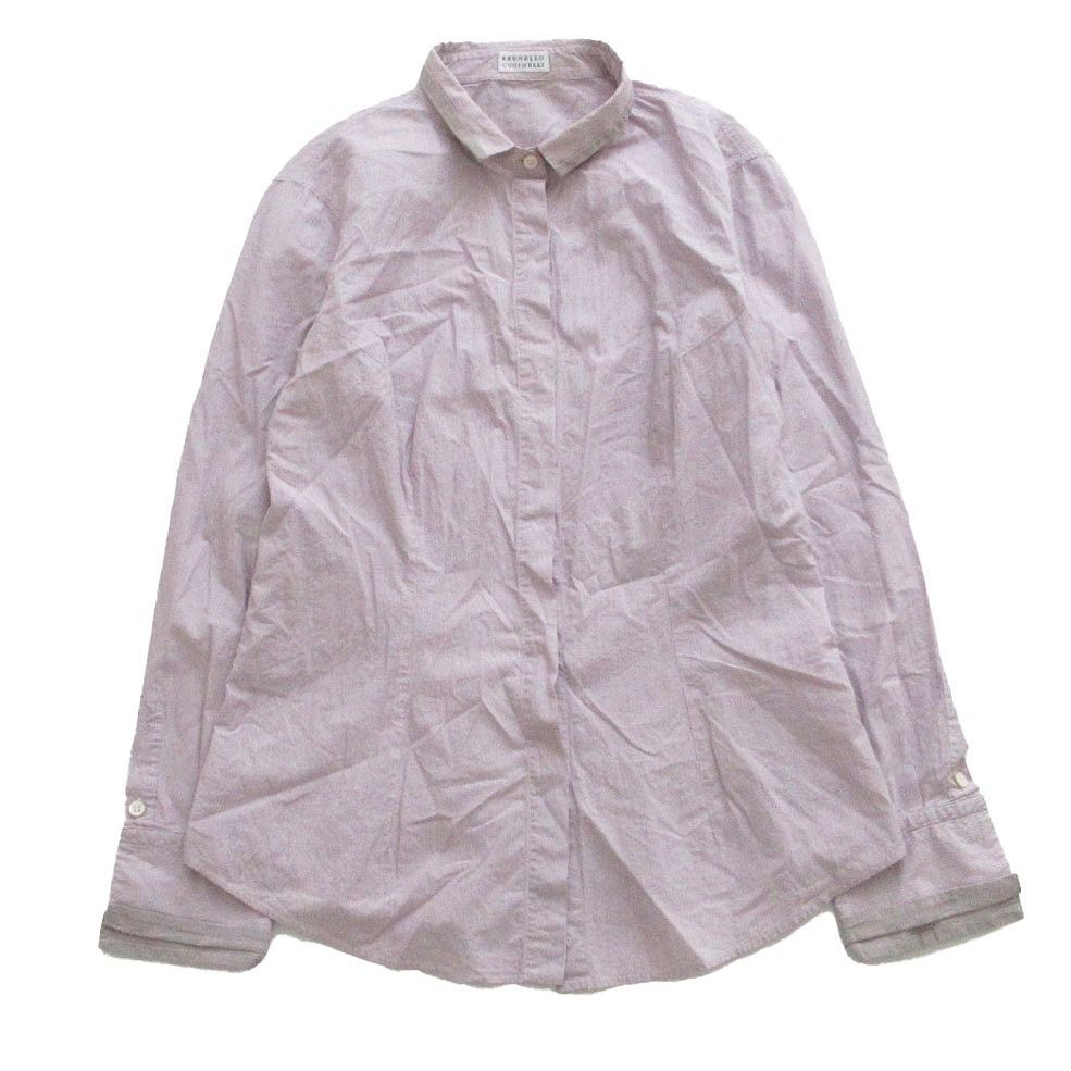 BRUNELLO CUCINELLI ブルネロクチネリ ストライプ柄 レイヤード シャツ