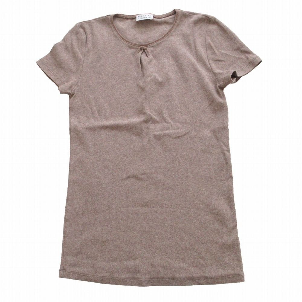 BRUNELLO CUCINELLI ブルネロクチネリ リブニット リボン Tシャツ 半袖