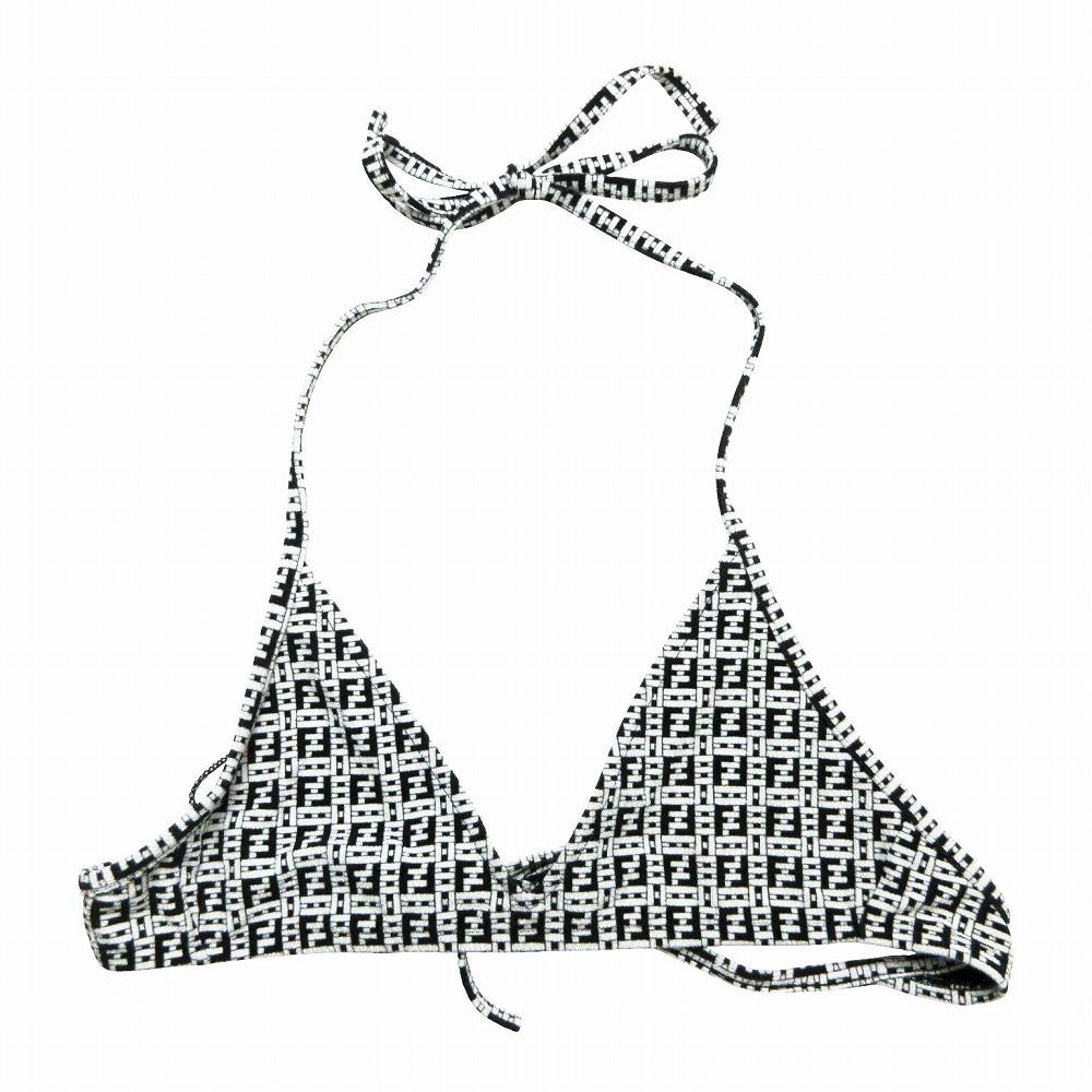 美品 FENDI フェンディ 水着 ビキニ ズッカ柄 ロゴ総柄 ホワイト