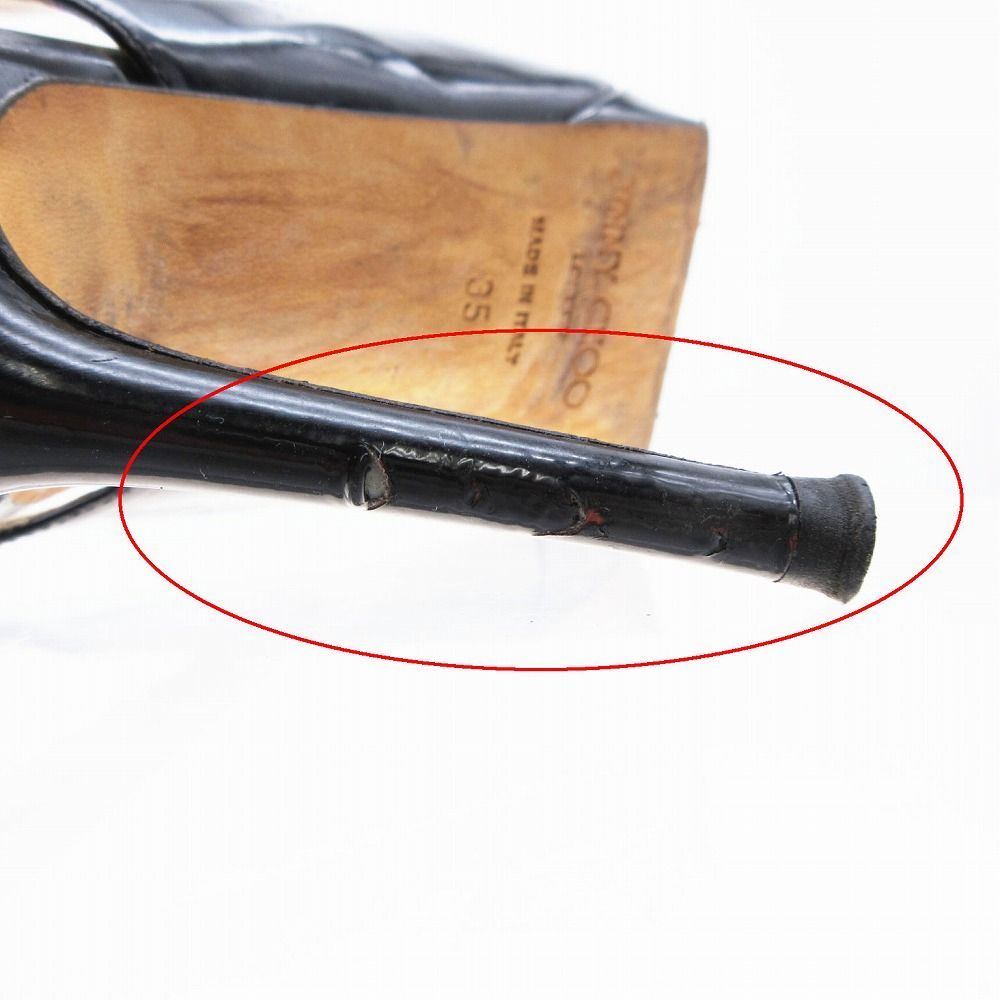 JIMMY CHOO ジミーチュウ エナメル パテントレザー オープントゥ