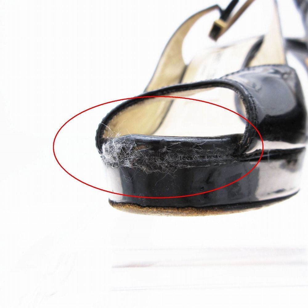 JIMMY CHOO ジミーチュウ エナメル パテントレザー オープントゥ