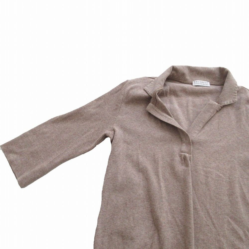 BRUNELLO CUCINELLI ブルネロクチネリ リブニット オープンカラー