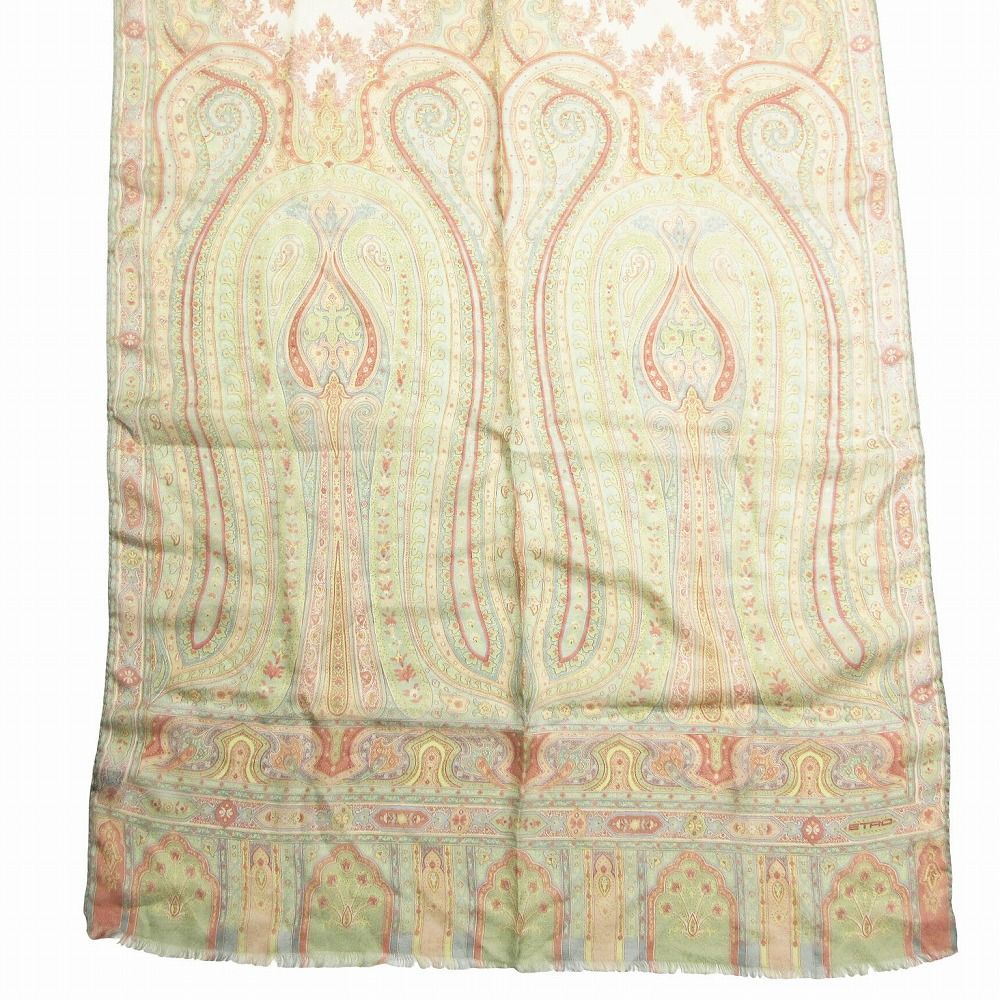 【新品・未使用品】ETRO エトロ シルク100% ペイズリー柄 大判ストール ETRO エトロ シルク100% ペイズリー柄 大判ストール マルチカラー