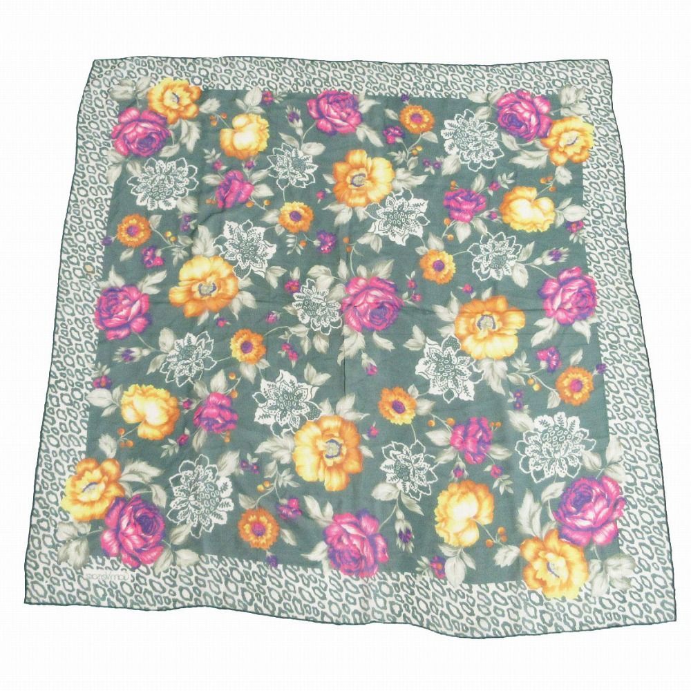 GIANNI VERSACE ジャンニヴェルサーチ フラワーレオパード柄 シルク