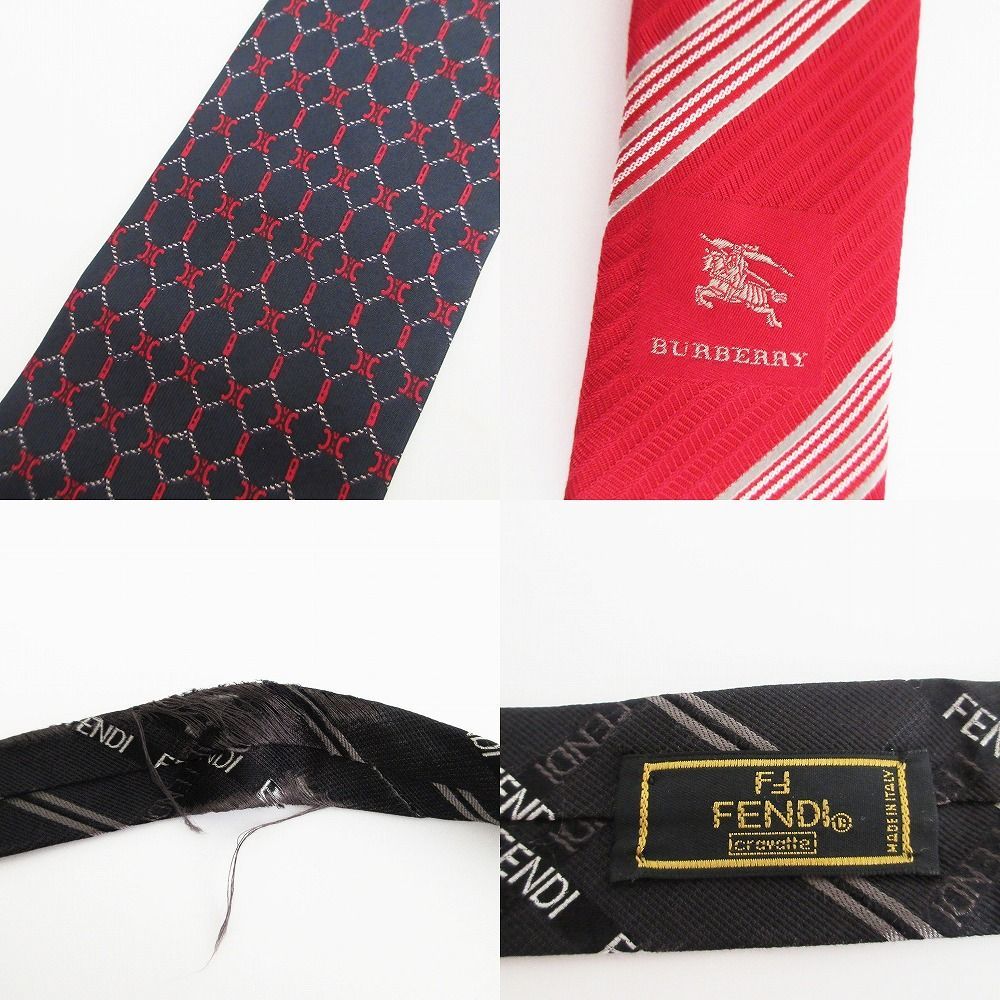 CELINE BURBERRY FENDI セリーヌ バーバリー フェンディ ネクタイ 4本