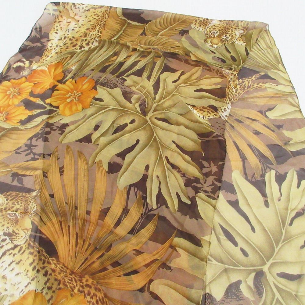 SALVATORE FERRAGAMO サルヴァトーレ フェラガモ シルク レオパード